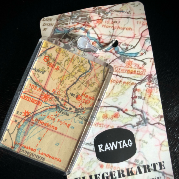 RAWTAG #19: GENUINE Luftwaffe WW2 ‘Fliegerkarte’ pilot chart Tag. - Image 2