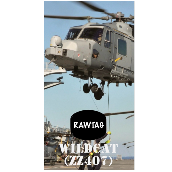 RAWTAG #06: Agusta Westland Wildcat Helicopter. ZZ407. Composite Panel Tag. - Image 2