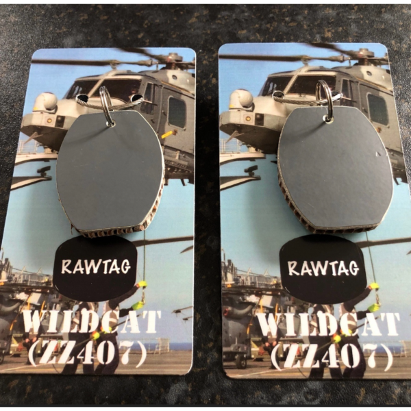 RAWTAG #06: Agusta Westland Wildcat Helicopter. ZZ407. Composite Panel Tag. - Image 5