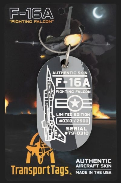 TRANSPORT TAGS F-16A FIGHTING FALCON