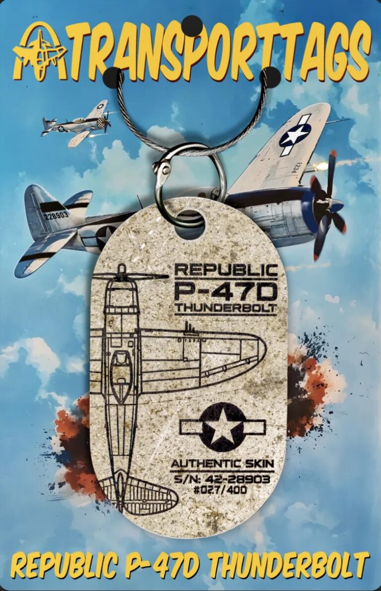 TRANSPORT TAGS REPUBLIC P-47D THUNDERBOLT