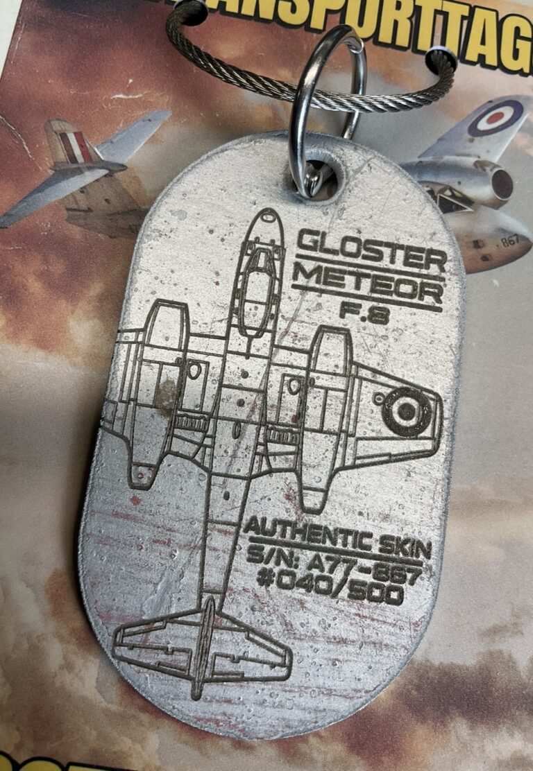 TRANSPORT TAGS GLOSTER METEOR F8